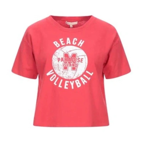 NWT Maje Tango Cropped Volleyball Graphic Tee (T2) - Picture 1 of 9